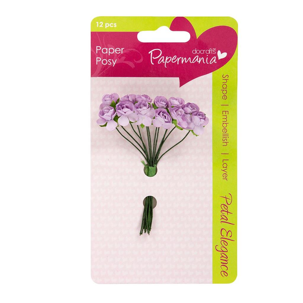 Papermania Petal Elegance Paper Posy - Lilac Rose