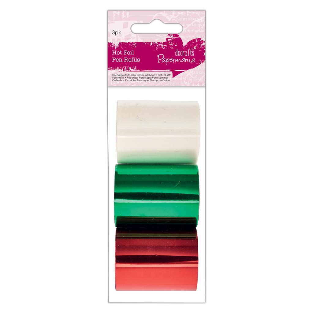 Papermania Hot Foil Refills - Christmas (Green/Red/White)