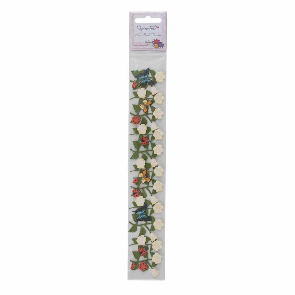 Papermania 3D Flower Borders - Yellow Roses