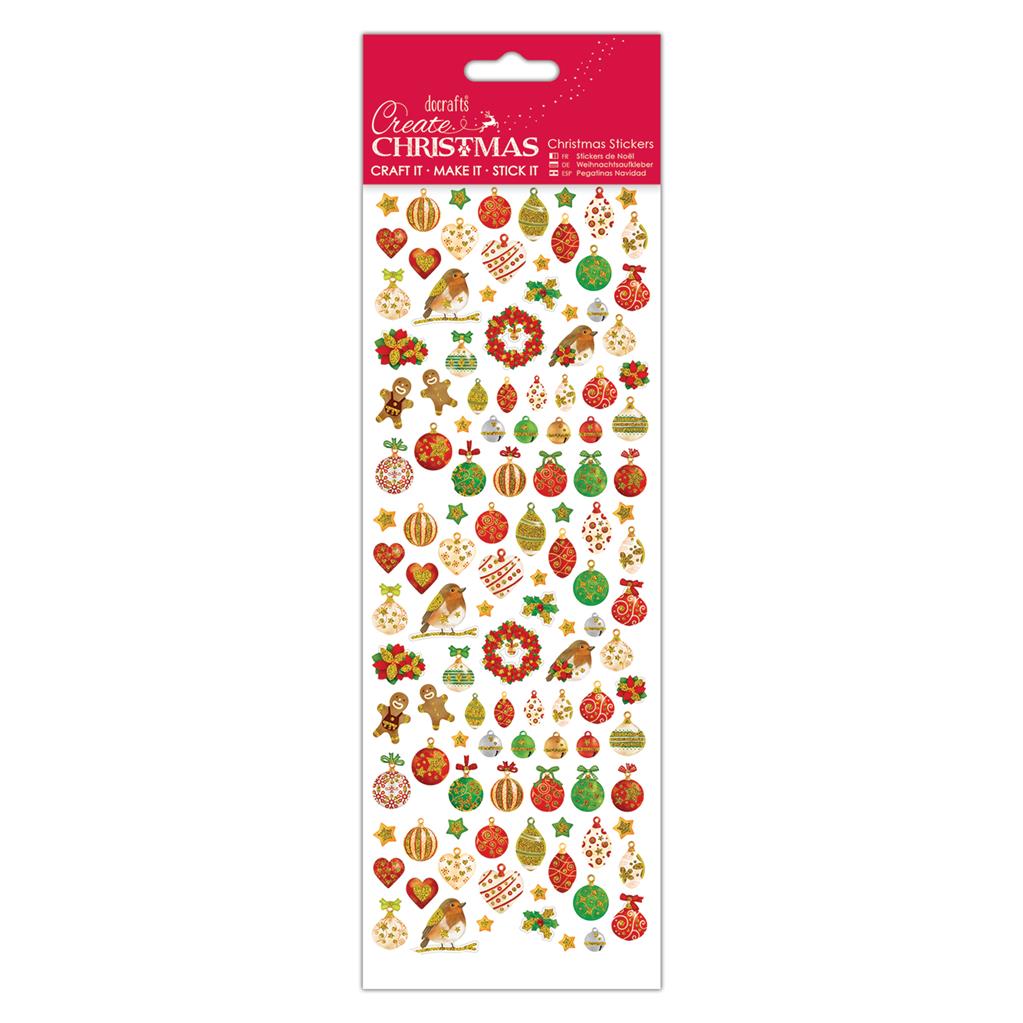 Create Christmas Stickers - Lustre Baubles