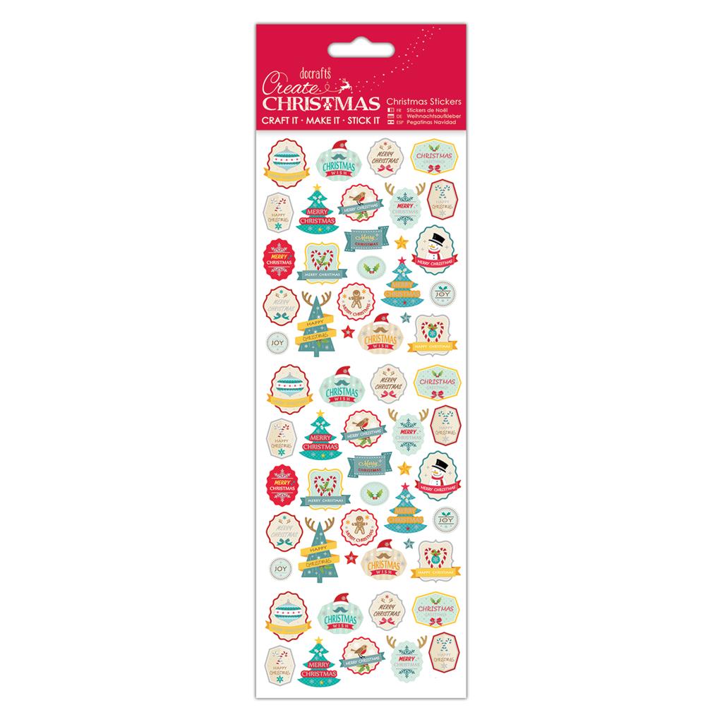 Create Christmas Stickers - Retro Stickers