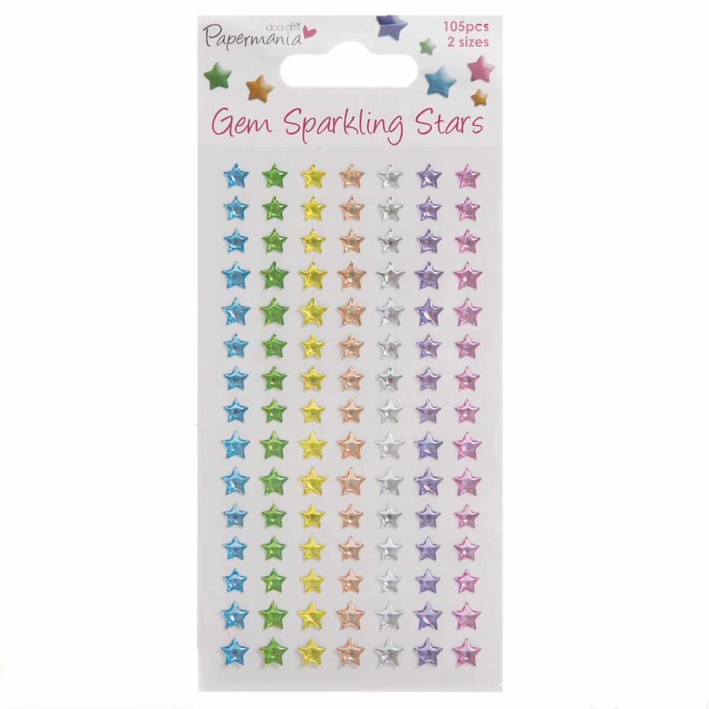 Papermania Sparkling Gems Stars Pastels (105pk)
