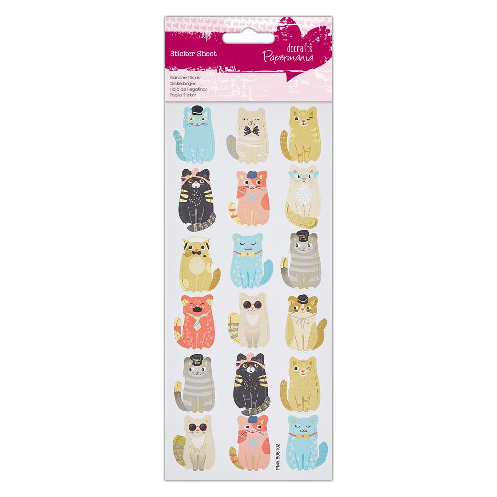 Papermania Foil Stickers - Cool Cats
