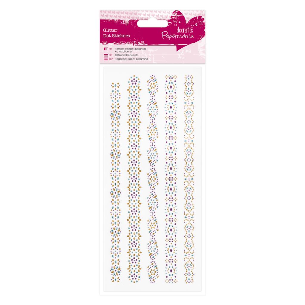 Papermania Glitter Dot Stickers - Borders