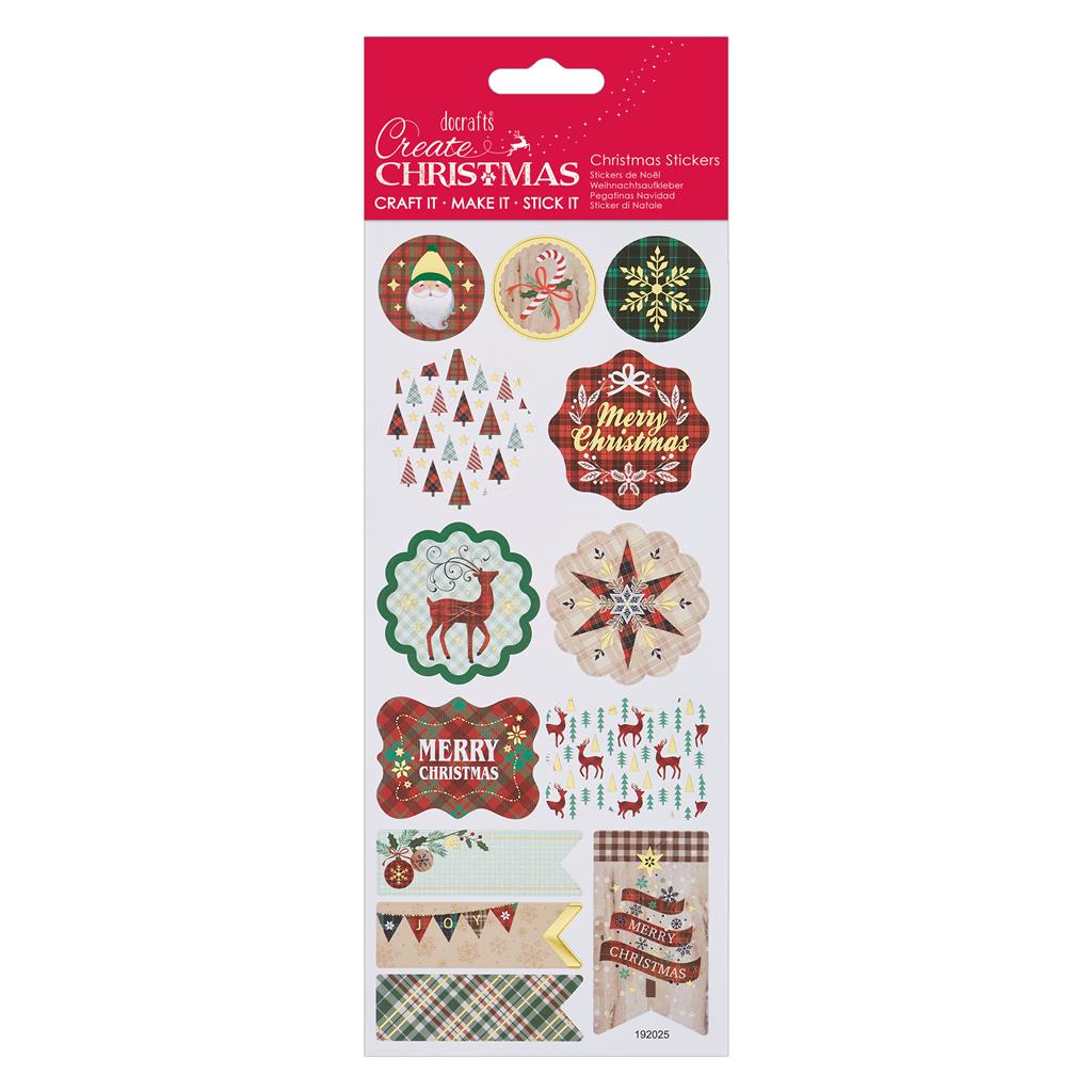 Create Christmas Stickers - Tartan Christmas