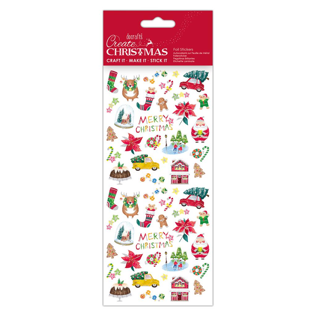 Create Christmas Foil Stickers - Happy Icons