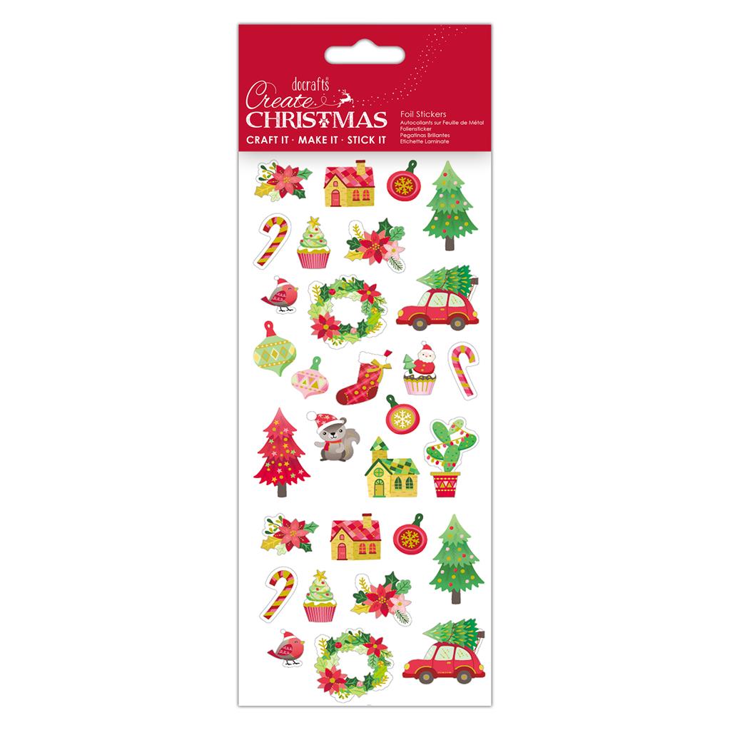 Create Christmas Foil Stickers - Christmas Cactus