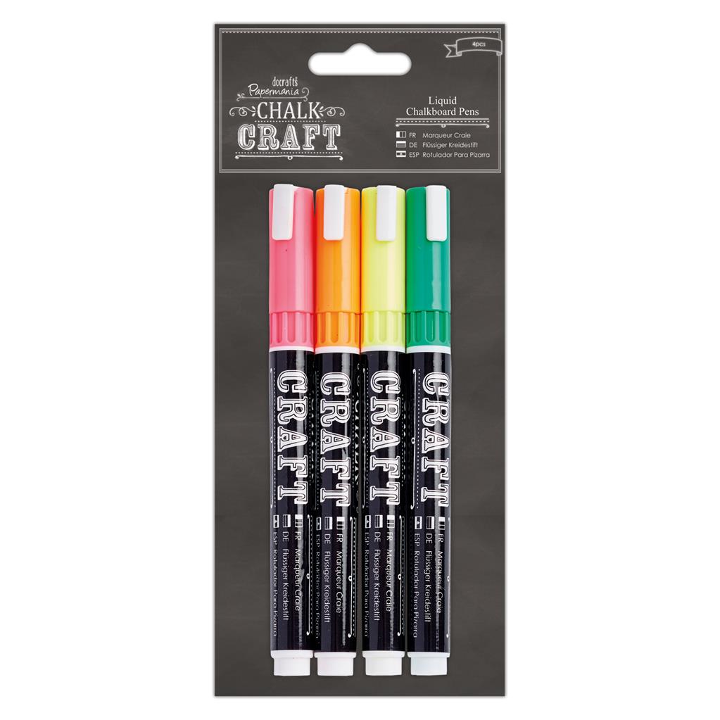 Papermania Liquid Chalk Pens Multicoloured (4pk)