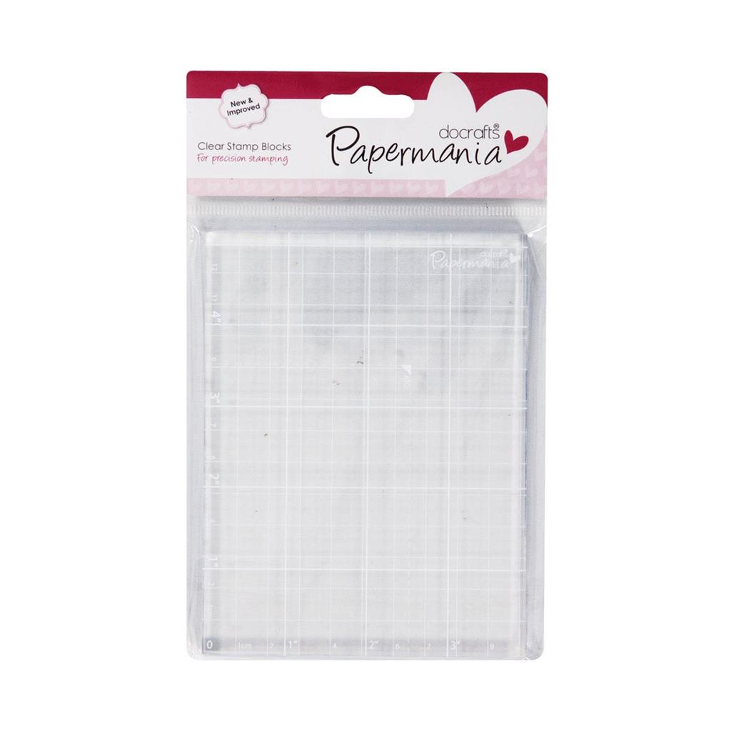 Papermanis 4" x 5.25" Clear Stamp Block