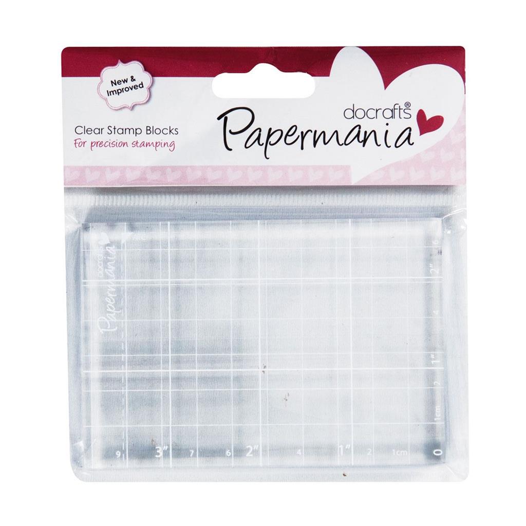 Papermania 4" x 2.75" Clear Stamp Block