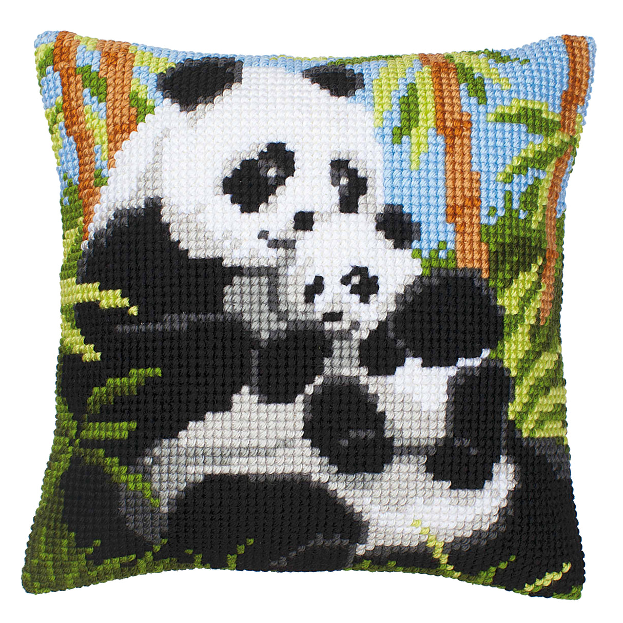 Vervaco Cross Stitch Kit 40cm Cushion Cover - Panda 1