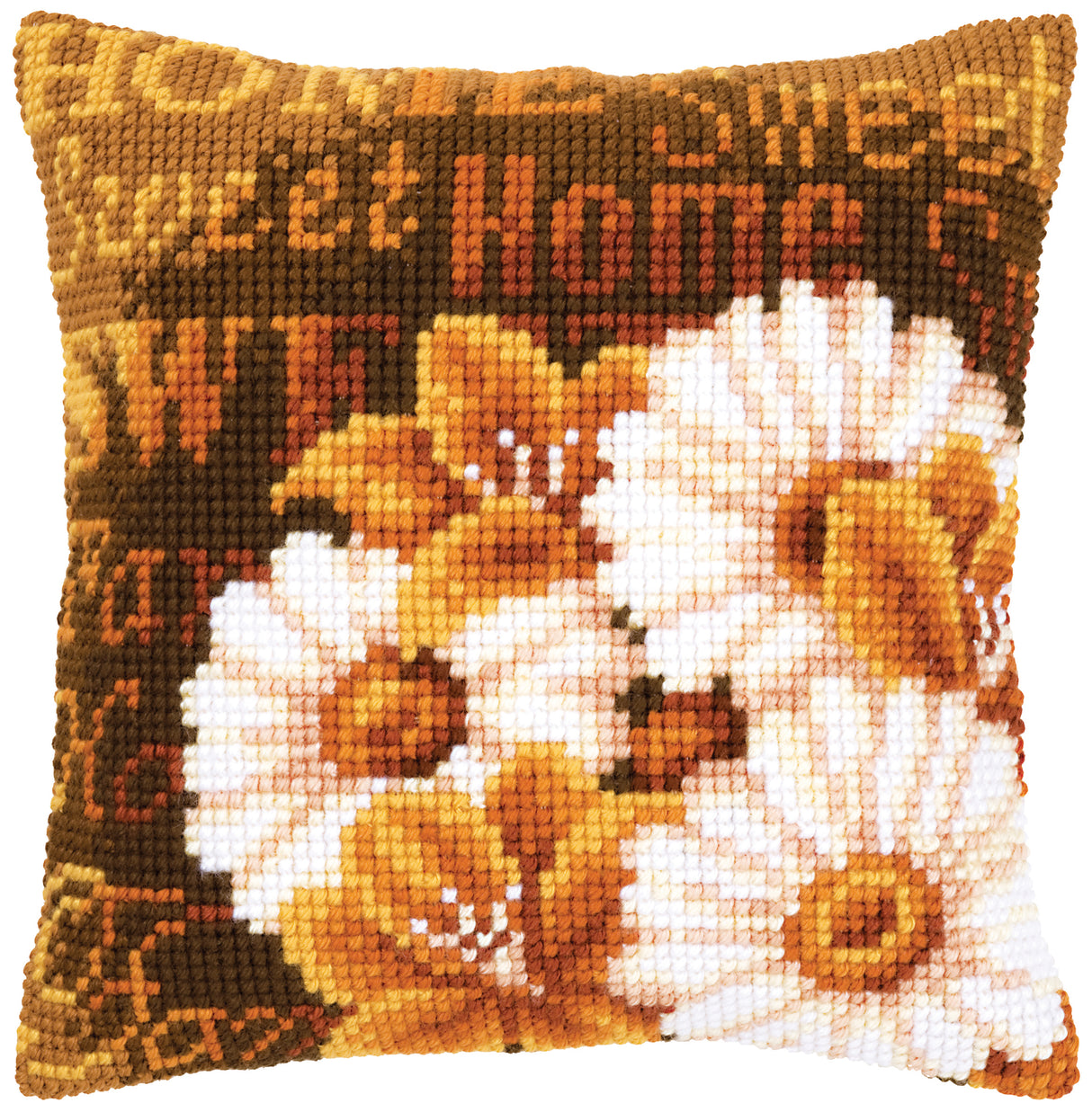 Vervaco Cross Stitch Kit 40cm Cushion Cover - Daisies