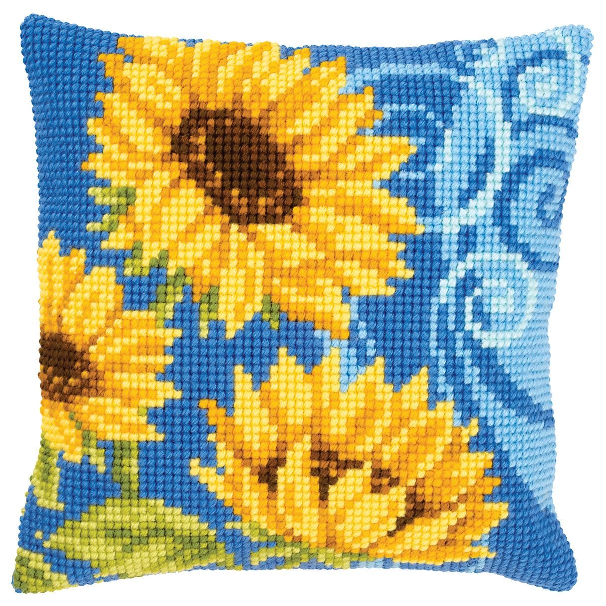 Vervaco Cross Stitch Kit 40cm Cushion Cover - Sunflowers 2