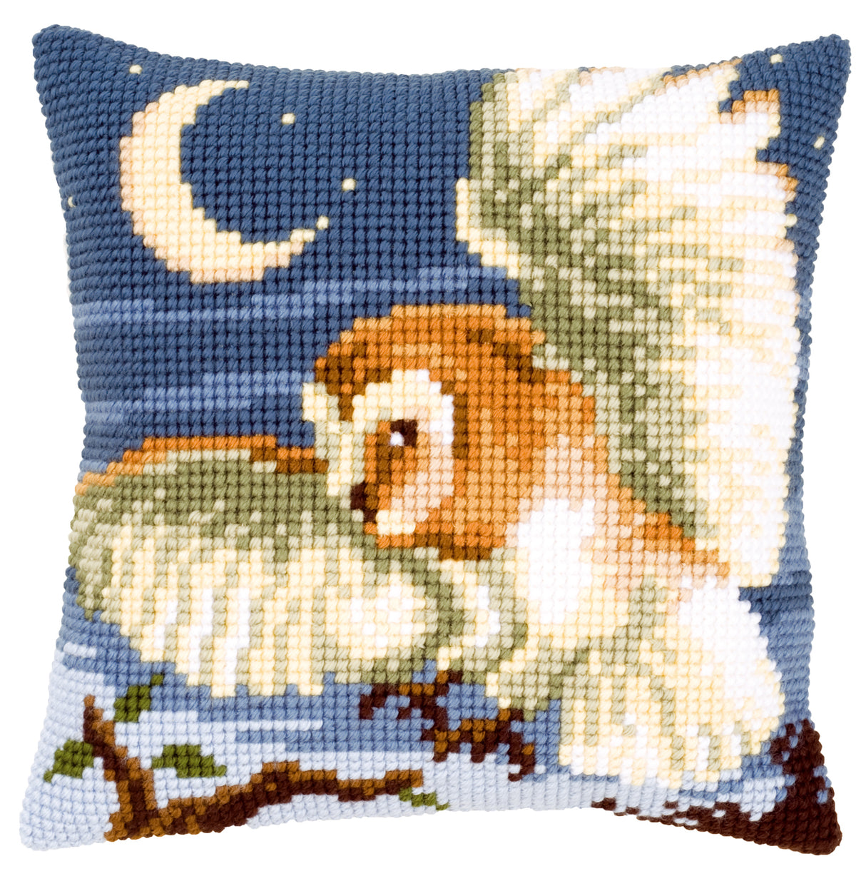 Vervaco Cross Stitch Kit 40cm Cushion Cover - Owl 1