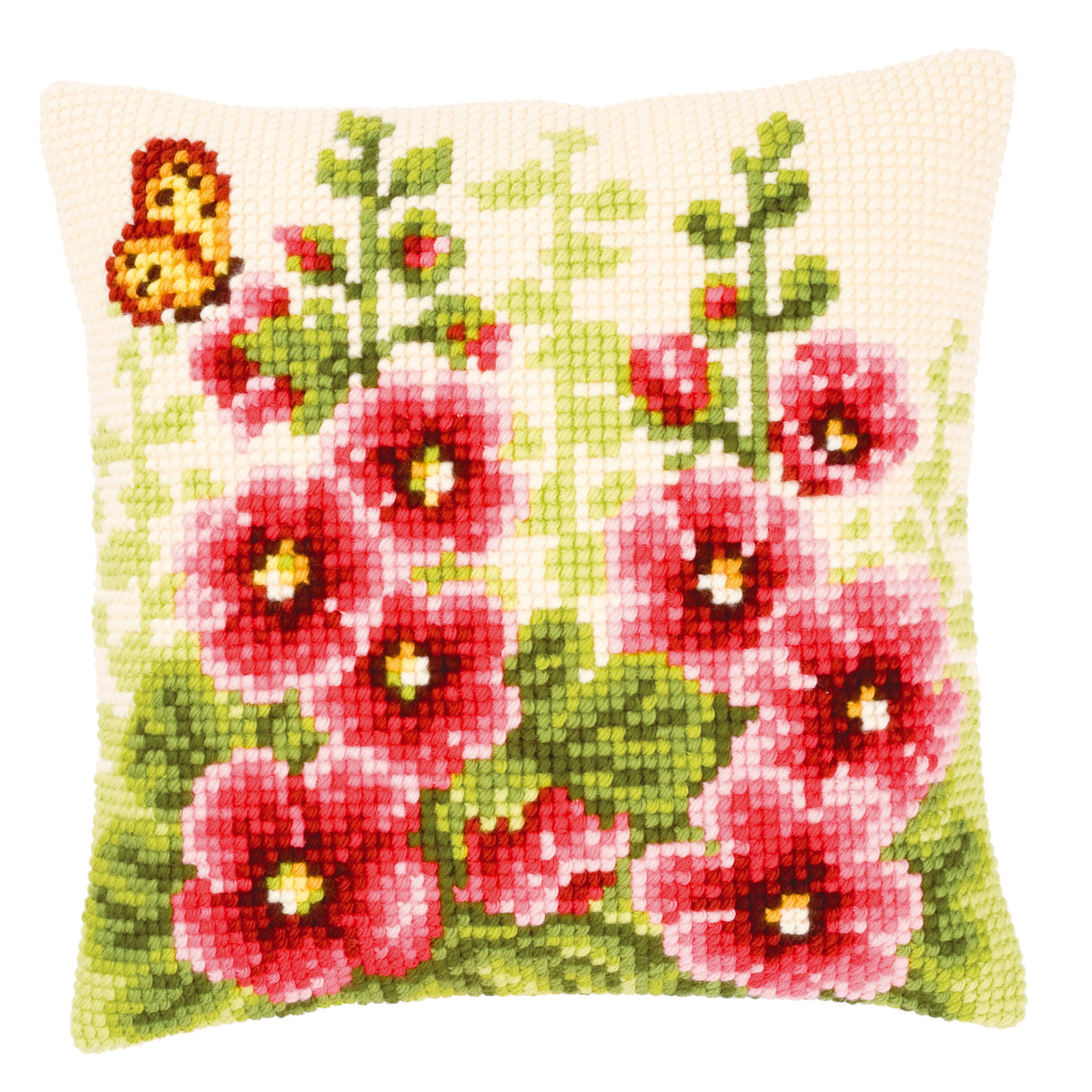 Vervaco Cross Stitch Kit 40cm Cushion Cover - Delphiniums