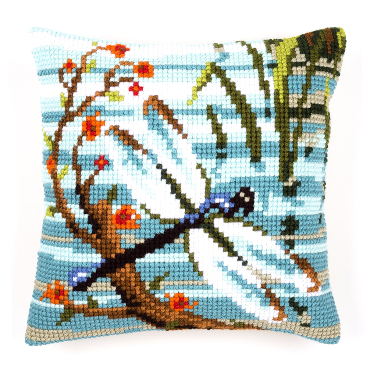 Vervaco Cross Stitch Kit 40cm Cushion Cover - Dragonfly