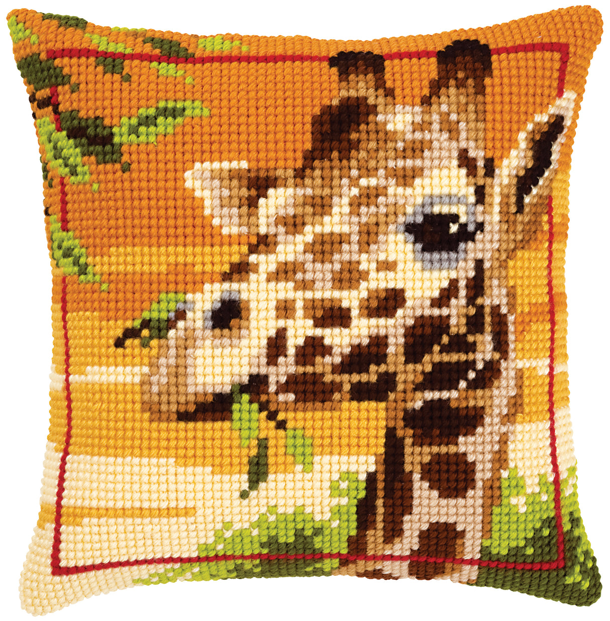 Vervaco Cross Stitch Kit 40cm Cushion Cover - Giraffe