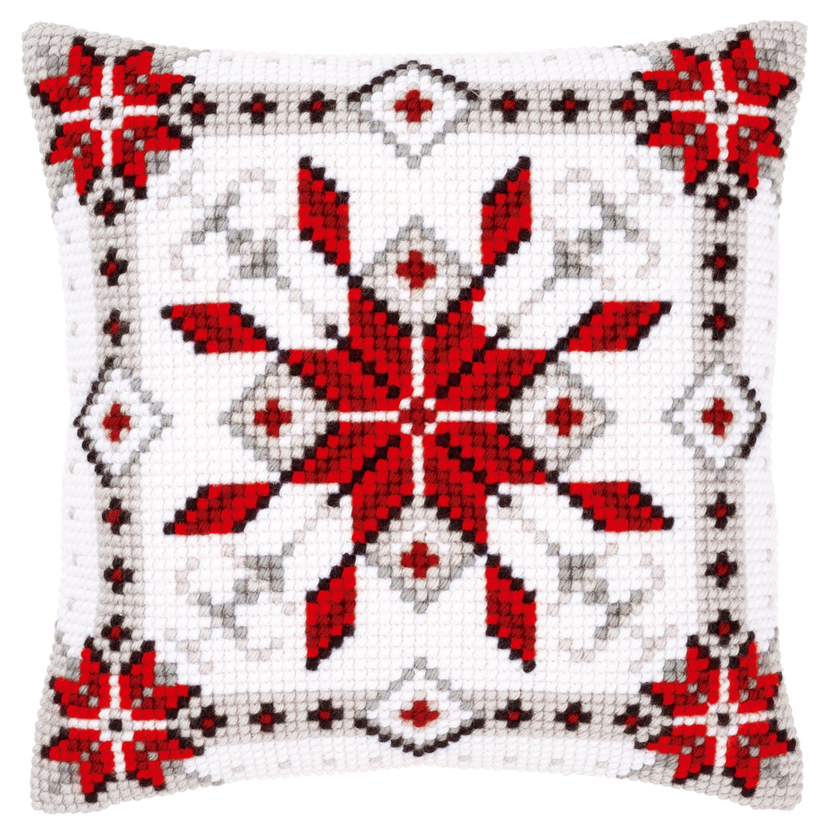 Vervaco Cross Stitch Kit 40cm Cushion Cover - Snow Crystal I