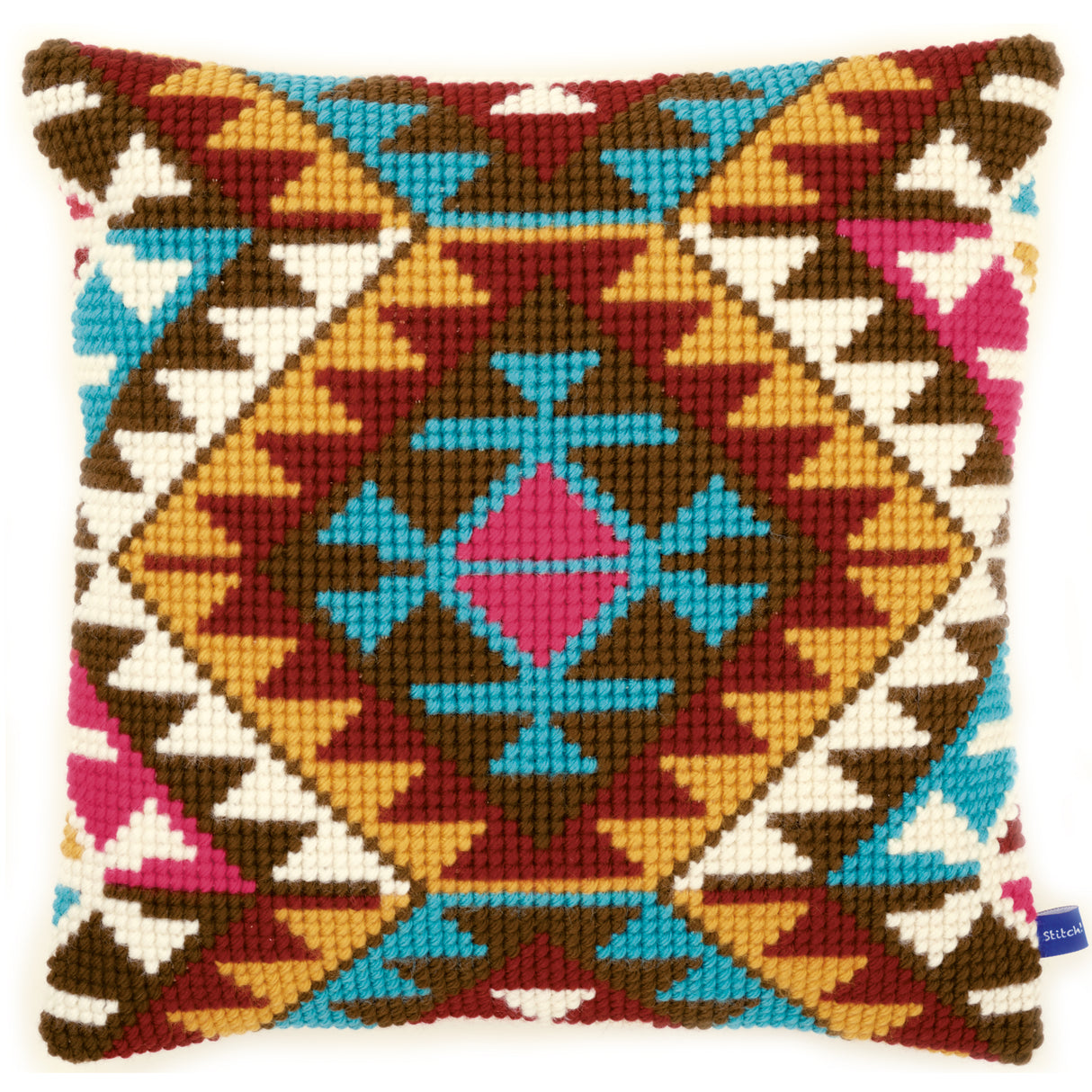 Vervaco Cross Stitch Kit 40cm Cushion Cover - Ethnic Print 1