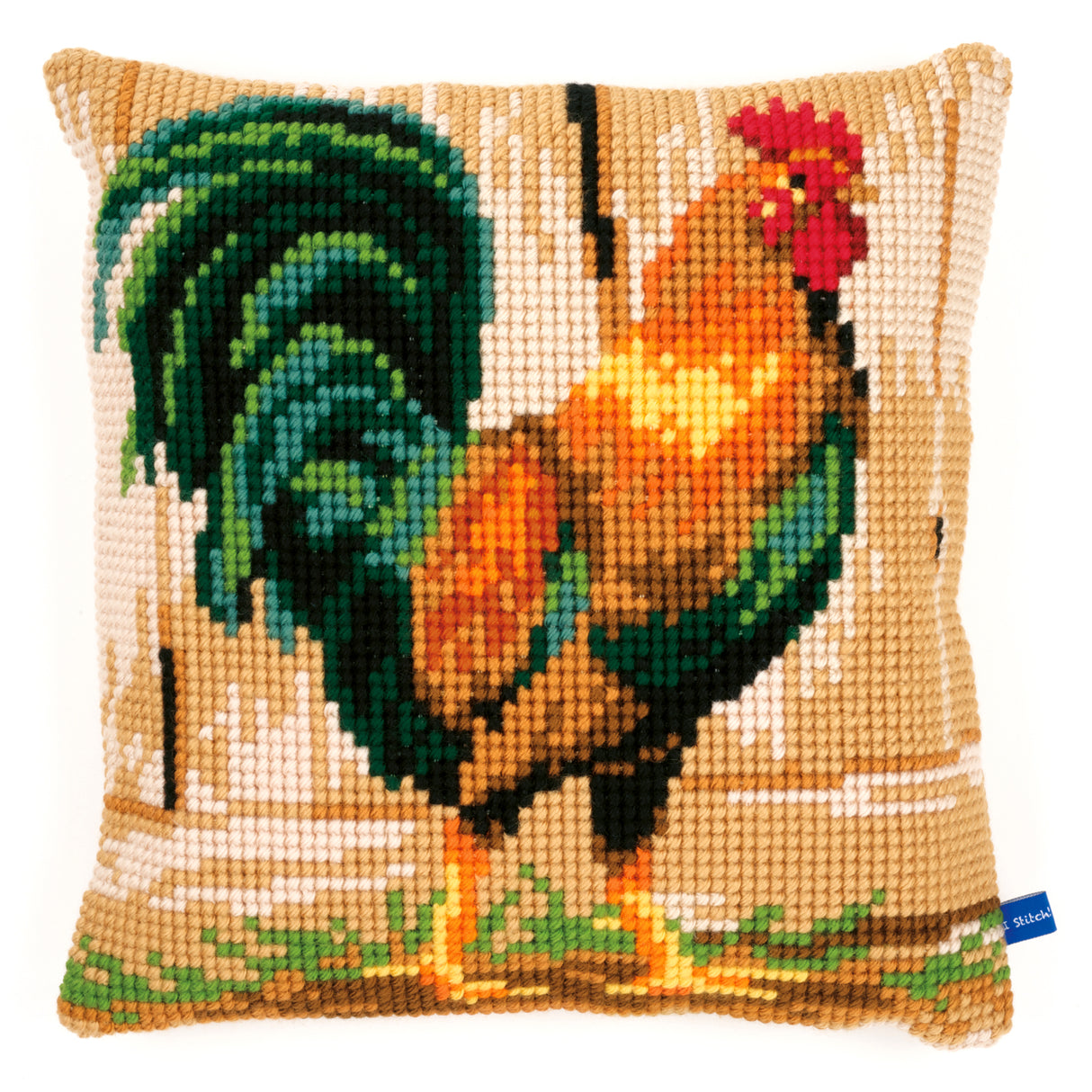 Vervaco Cross Stitch Kit 40cm Cushion Cover - Rooster 1