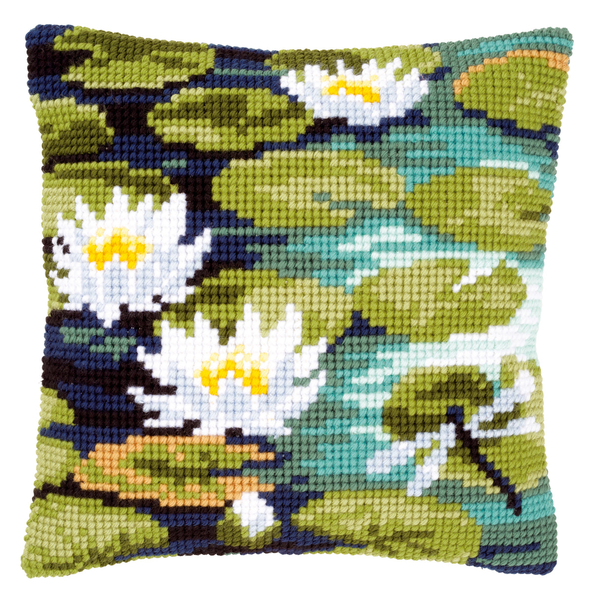 Vervaco Cross Stitch Kit 40cm Cushion Cover - Water Lilies