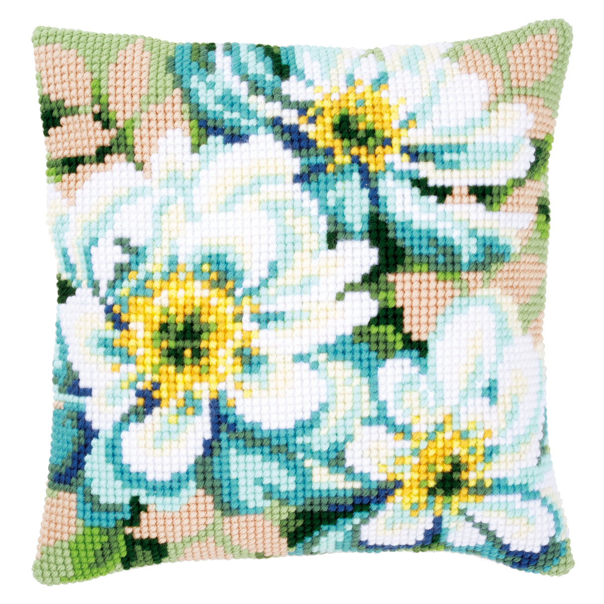 Vervaco Cross Stitch Kit 40cm Cushion Cover - Japanese Anemones II