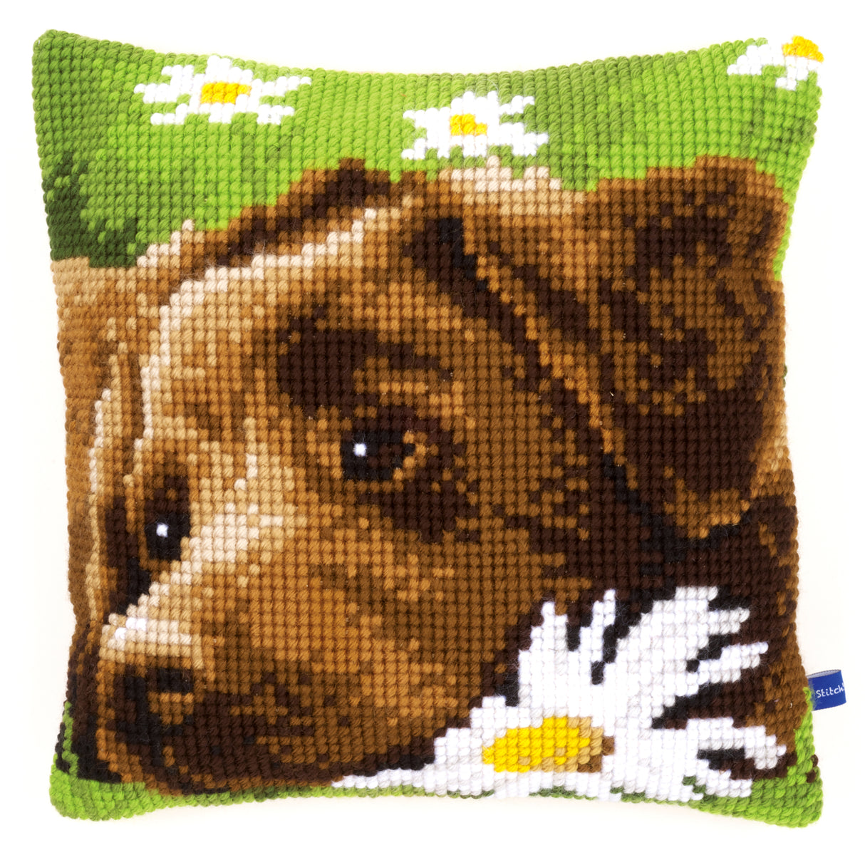 Vervaco Cross Stitch Kit 40cm Cushion Cover - Chocolate Labrador