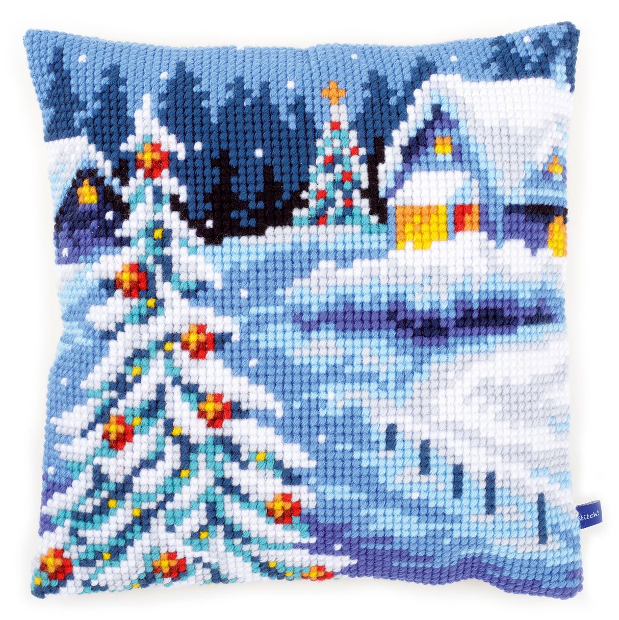 Vervaco Cross Stitch Kit 40cm Cushion Cover - Winter Scenery 2