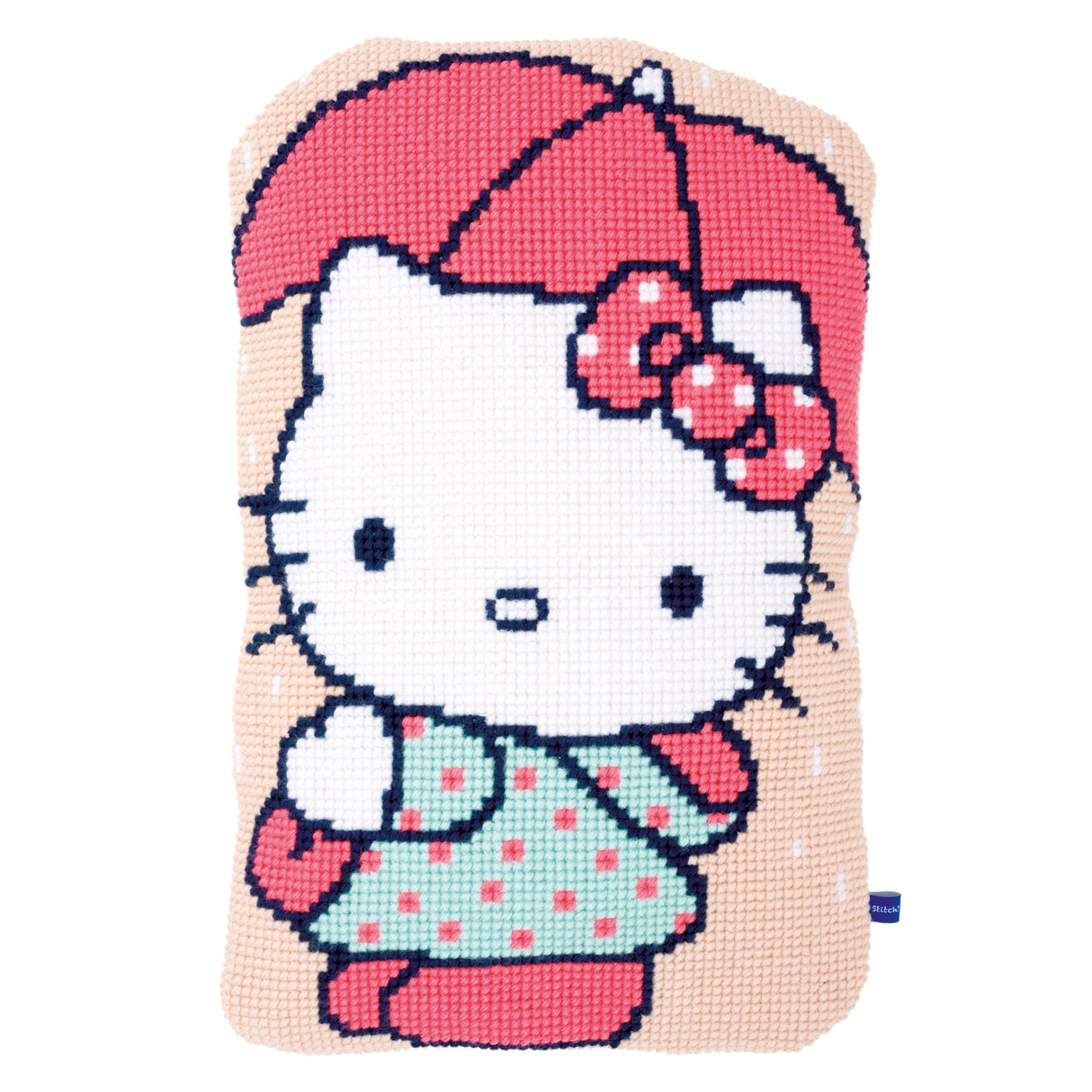 Vervaco Cross Stitch Kit 40cm Cushion Cover - Hello Kitty: Under Umbrella