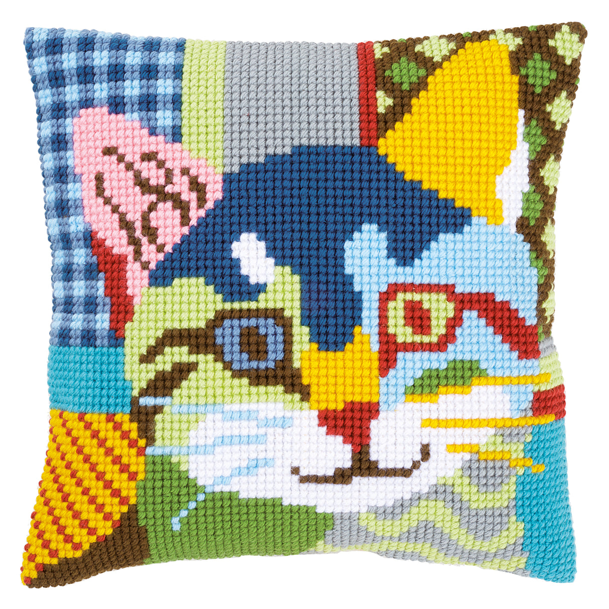 Vervaco Cross Stitch Kit 40cm Cushion Cover - Modern Cat