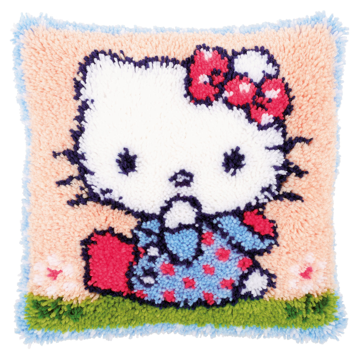 Vervaco Cross Stitch Kit 40cm Cushion Cover - Hello Kitty on the Grass