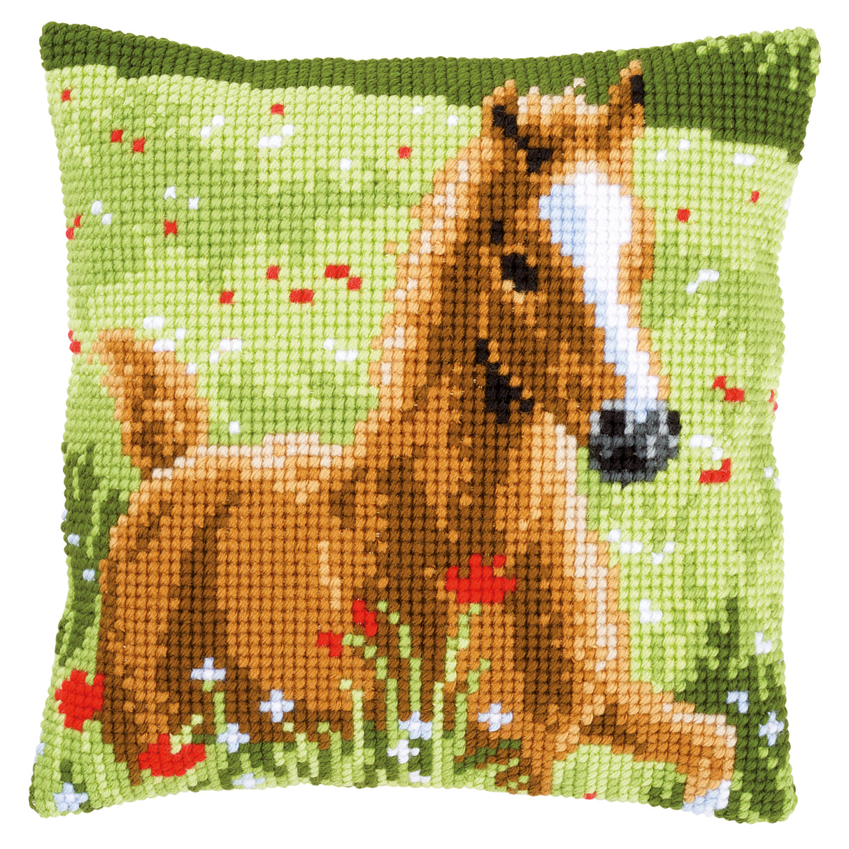 Vervaco Cross Stitch Kit 40cm Cushion Cover - Foal