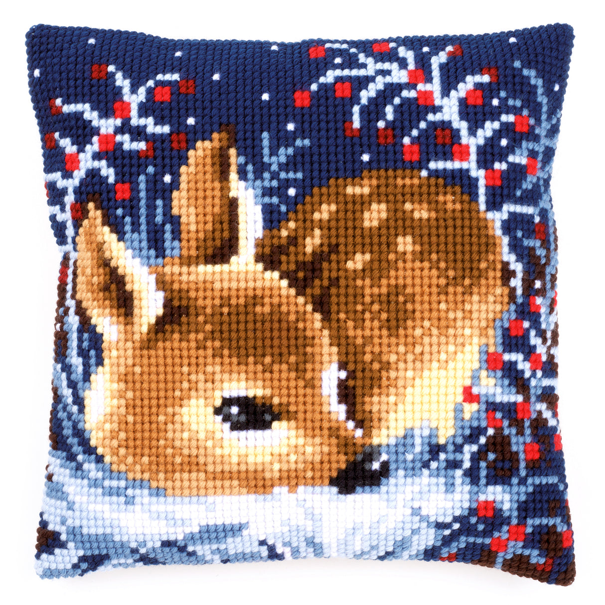 Vervaco Cross Stitch Kit 40cm Cushion Cover - Little Deer 3