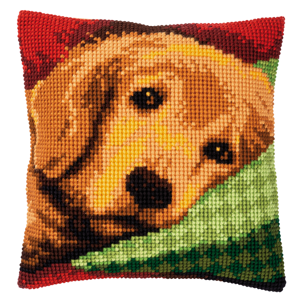 Vervaco Cross Stitch Kit 40cm Cushion Cover - Sleepy Little Dog
