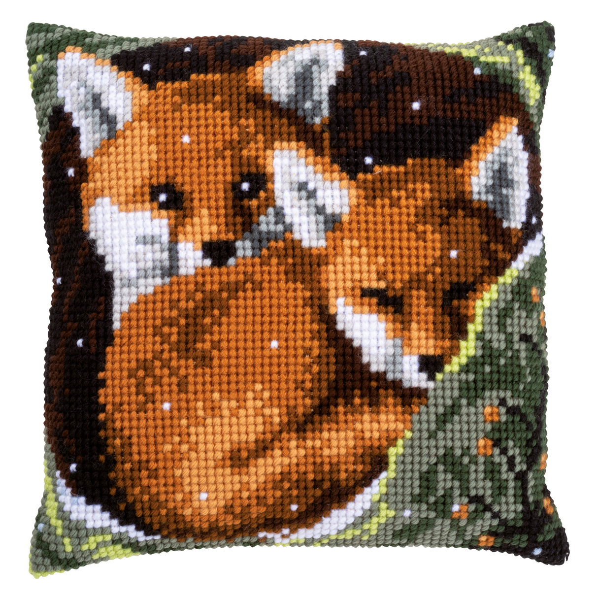 Vervaco Cross Stitch Kit 40cm Cushion Cover - Foxes