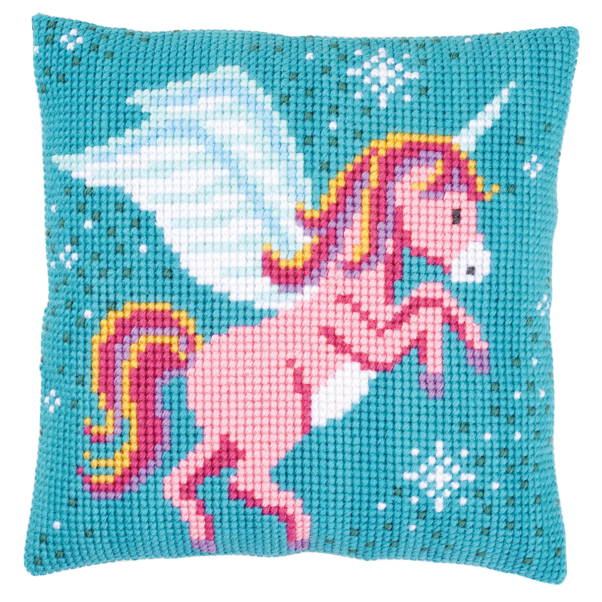 Vervaco Cross Stitch Kit 40cm Cushion Cover - Unicorn