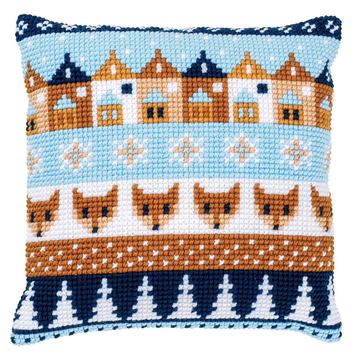 Vervaco Cross Stitch Kit 40cm Cushion Cover - Winter Motifs 1