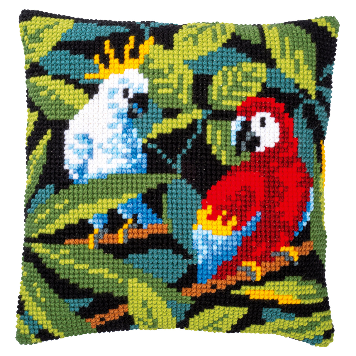 Vervaco Cross Stitch Kit 40cm Cushion Cover - Tropical Birds