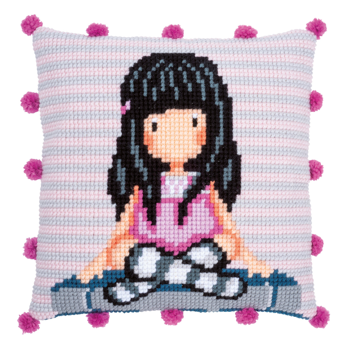 Vervaco Cross Stitch Kit 40cm Cushion Cover - Gorjuss: The Words