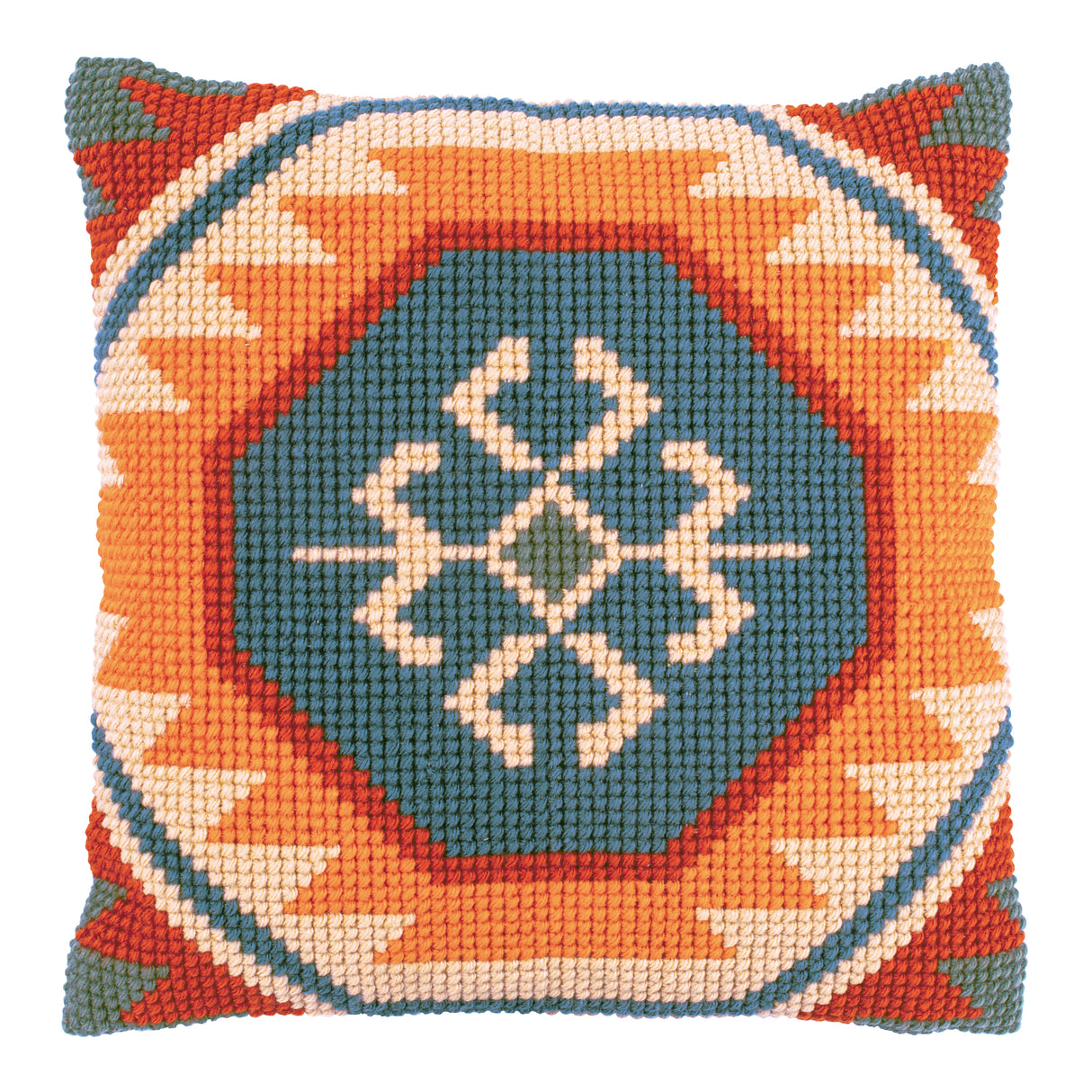 Vervaco Cross Stitch Kit 40cm Cushion Cover - Kilim Motifs 2