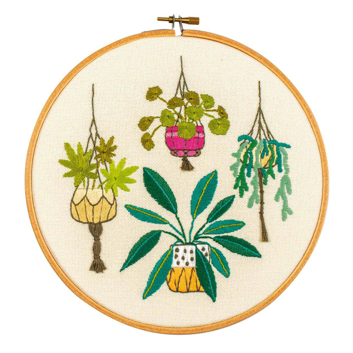 Vervaco Embroidery Kit with 8" Hoop - House Plants