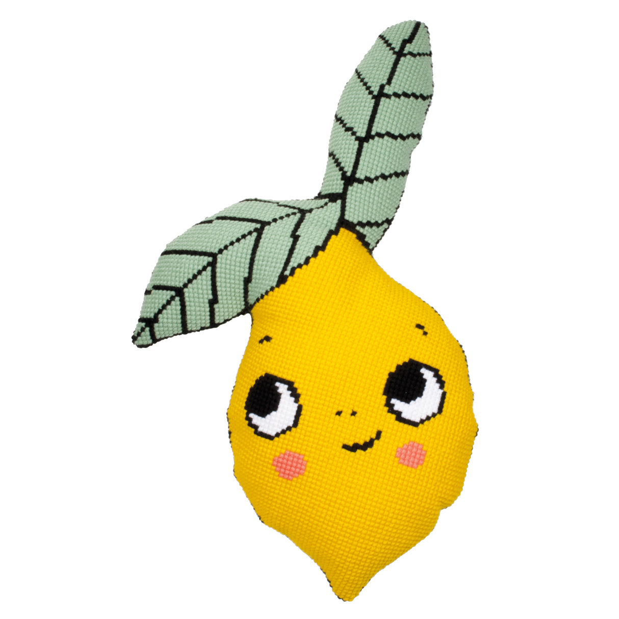 Vervaco Cross Stitch Kit 49cm x 72cm Shaped Cushion Cover - Eva Mouton: Lemon