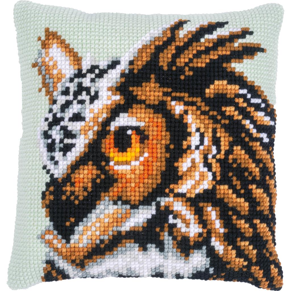 Vervaco Cross Stitch Kit 40cm Cushion Cover - Owl 3