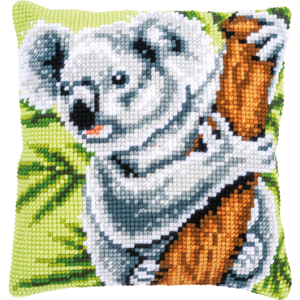 Vervaco Cross Stitch Kit 40cm Cushion Cover - Koala