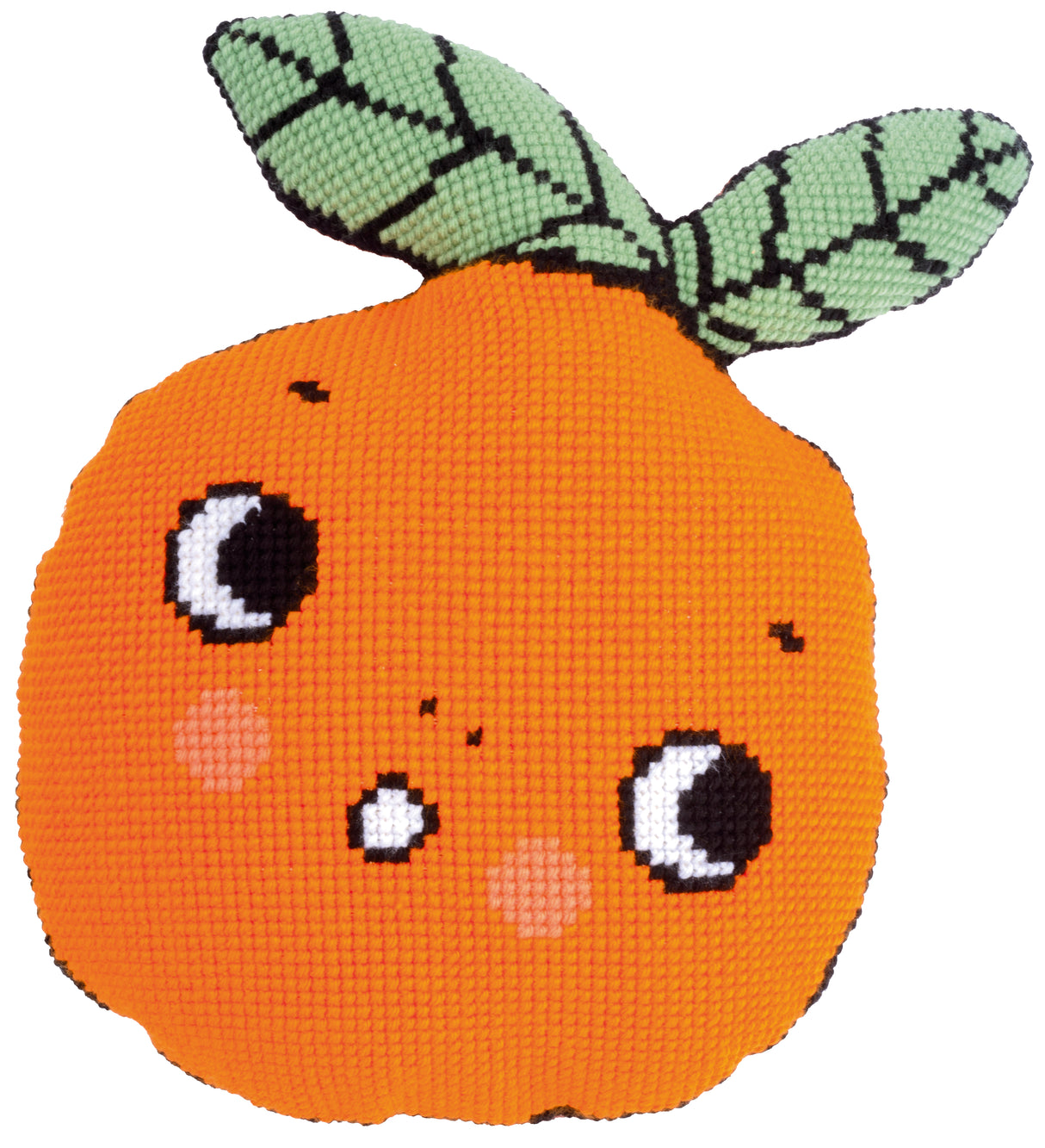 Vervaco Cross Stitch Kit 51cm x 55cm Shaped Cushion Cover - Eva Mouton: Orange