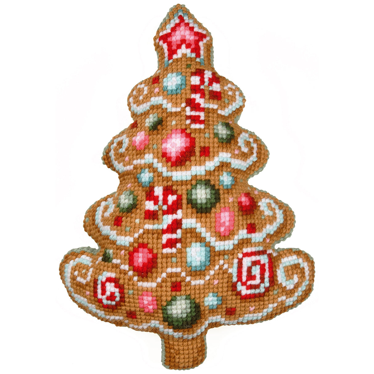 Vervaco Cross Stitch Kit 36cm x 52cm Shaped Cushion Cover - Christmas Tree