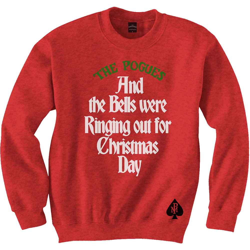 The Pogues Unisex Sweatshirt Bells Were Ringing Out Red (M)