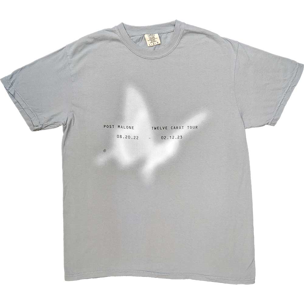 Post Malone Unisex T-Shirt Butterfly (Ex-Tour) Grey (XXL)