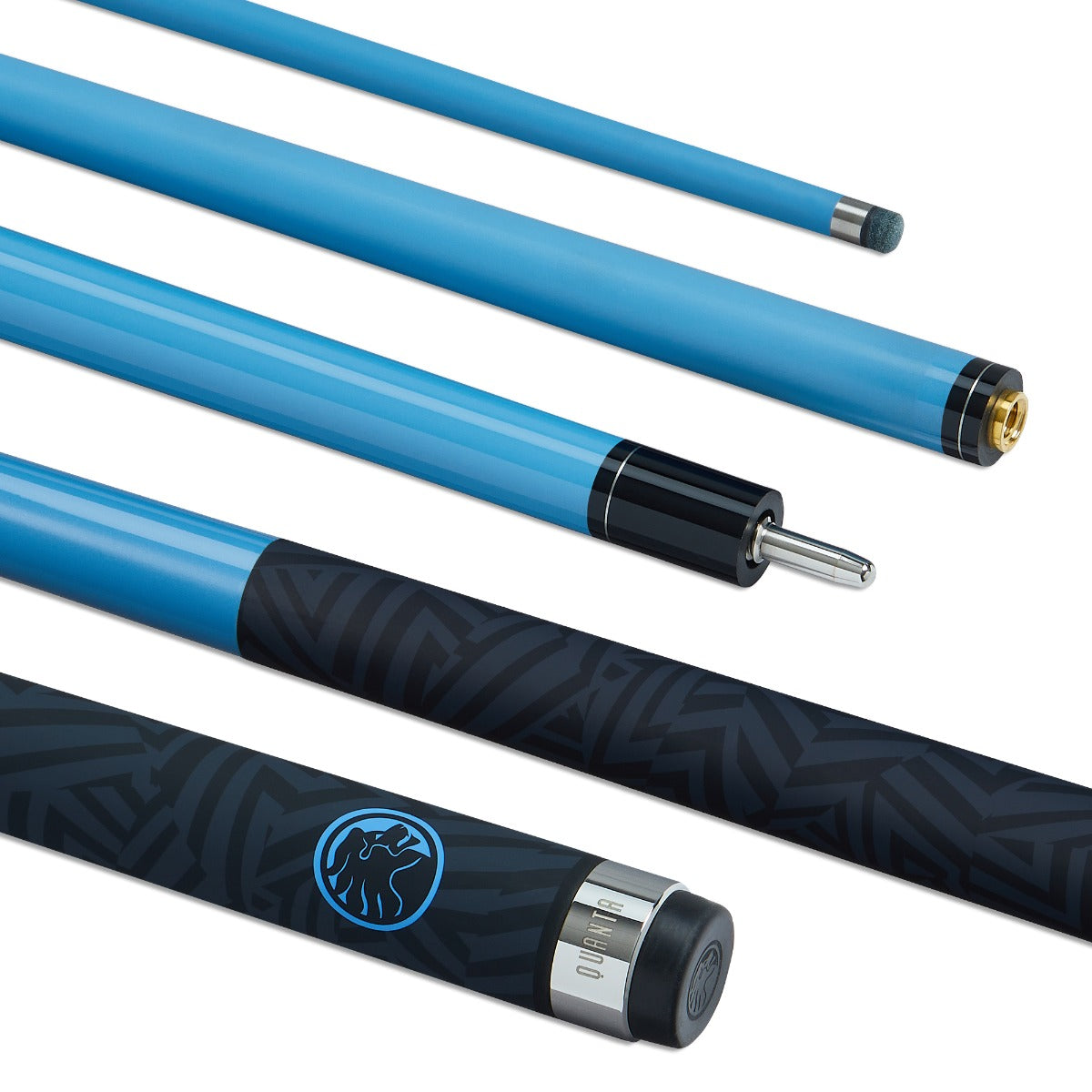PowerGlide 2pc Carbon Pool Cue Quatna Blue for 10mm Tip (not fitted)
