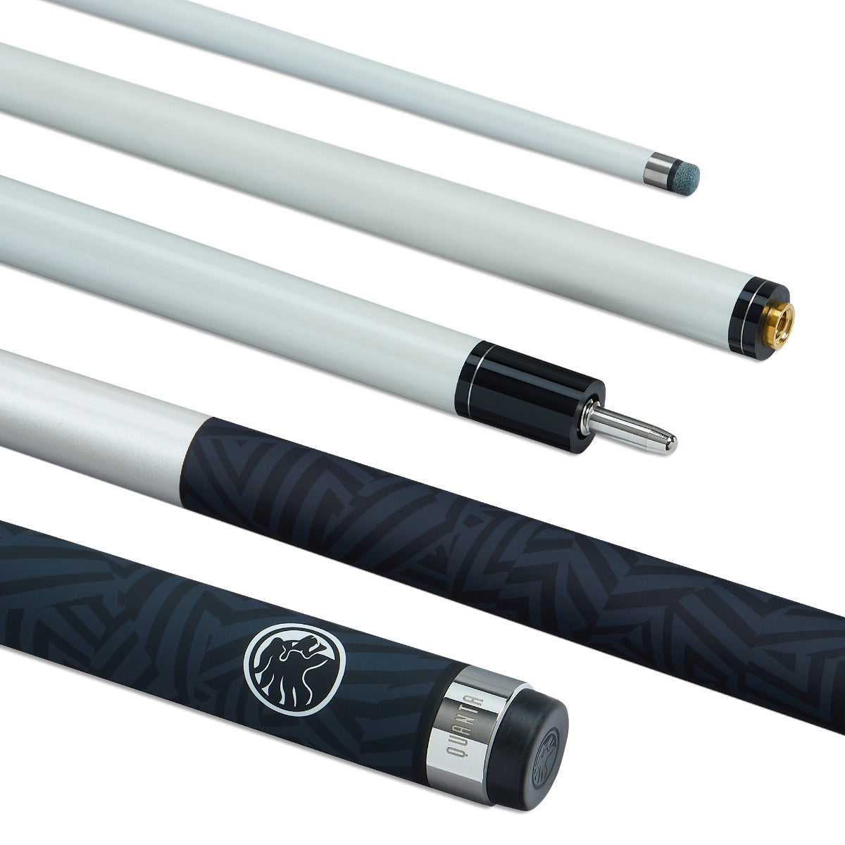 PowerGlide 2pc Carbon Pool Cue Quatna White for 10mm Tip (not fitted)